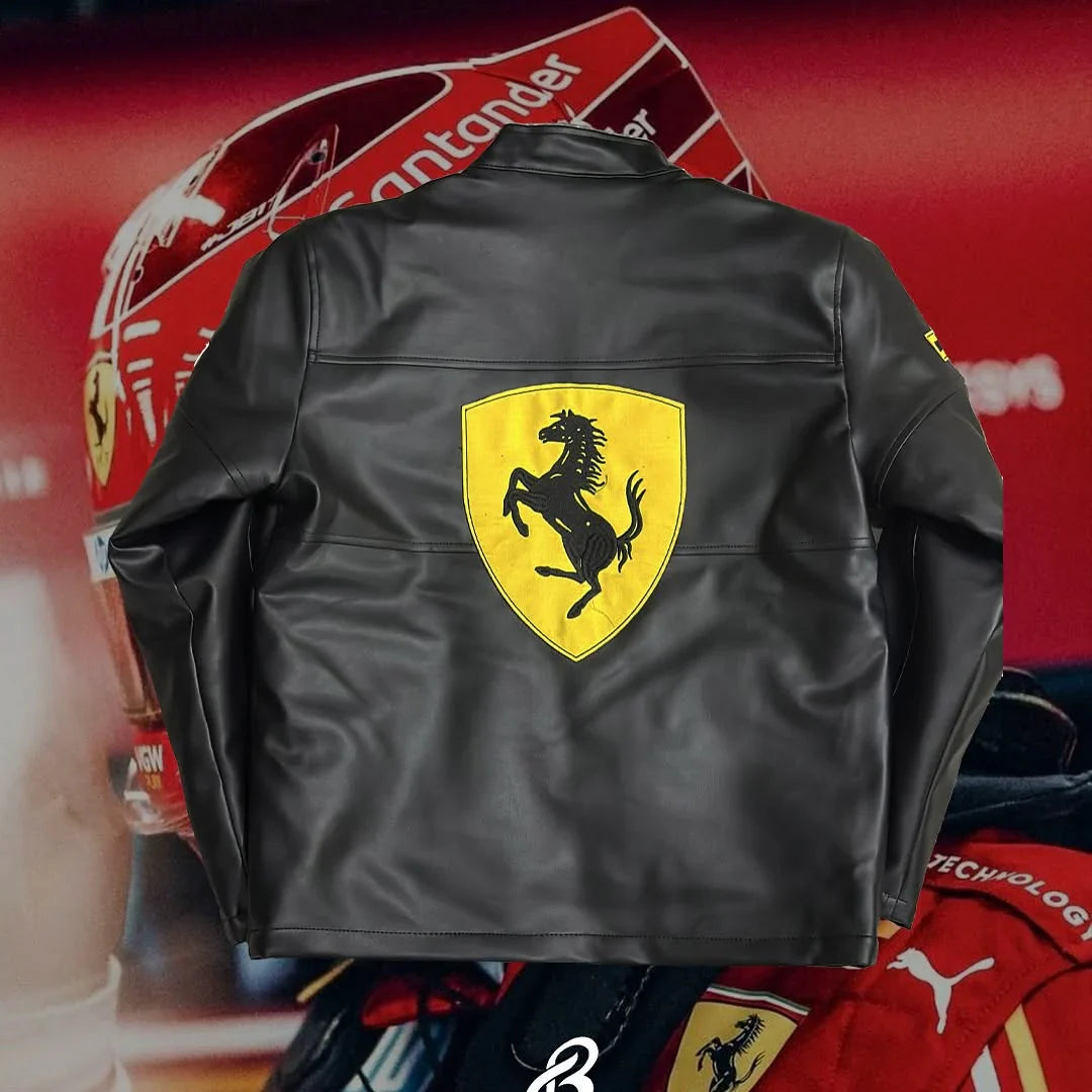 Jaqueta FERRARI F1 Vintage Black - LANÇAMENTO